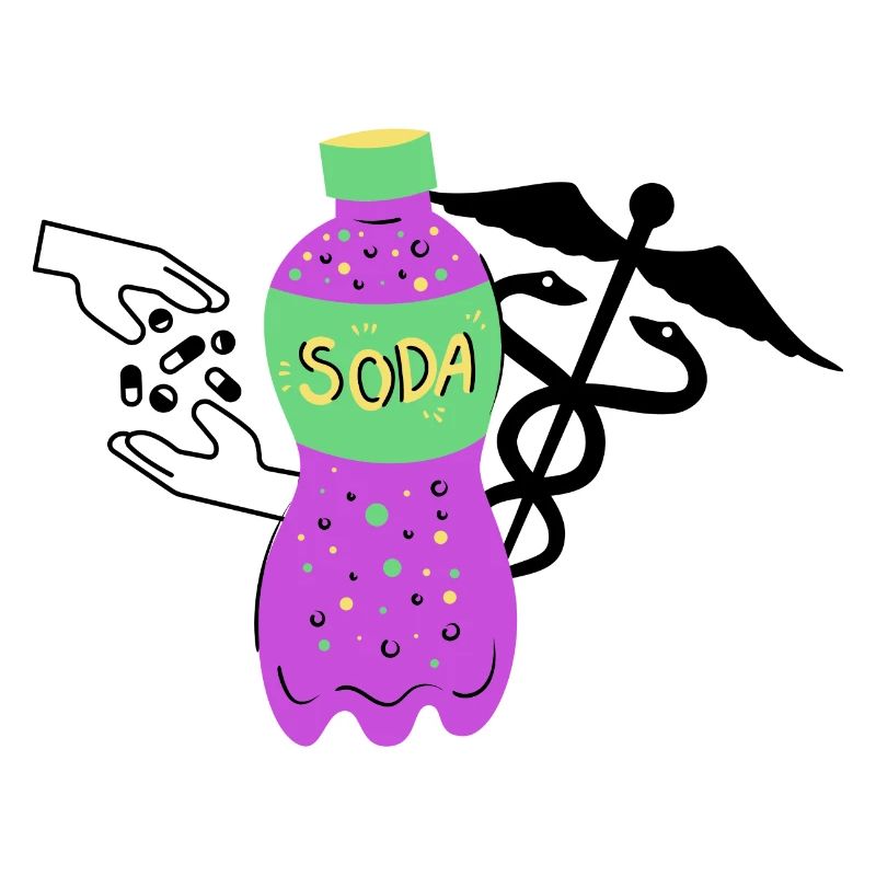 Soda Flasche Lila Retro