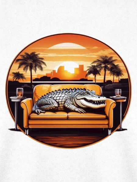 Alligator auf Sofa