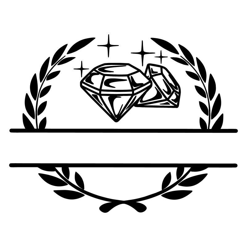 Diamant im Lorbeerkranz