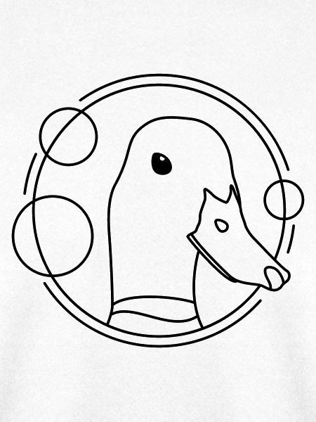 Ente im geometrischen Design