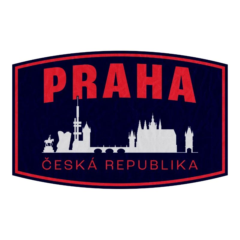 Praha Skyline Silhouette