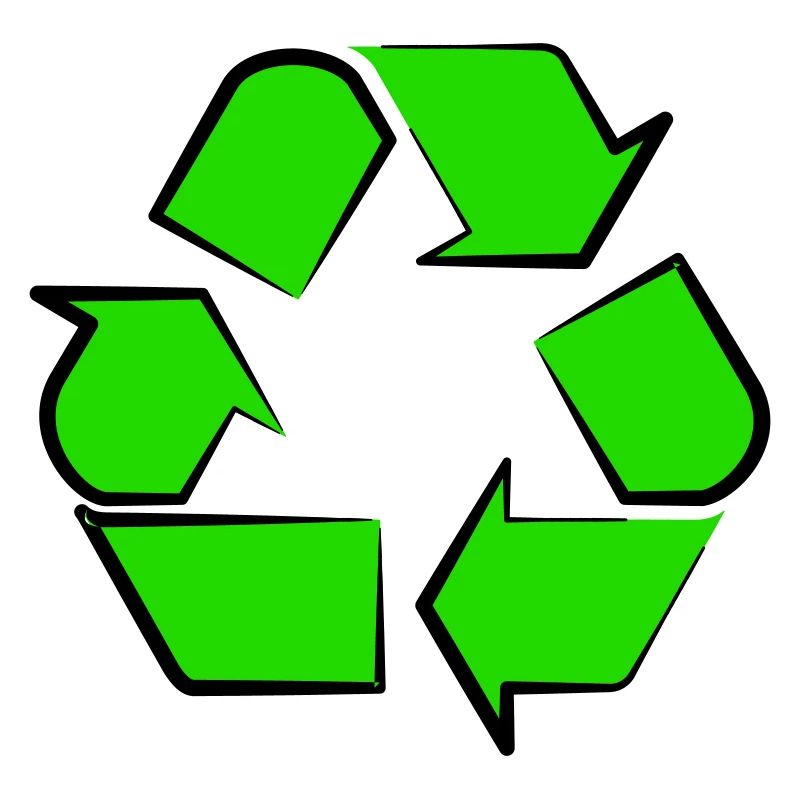 Neon Recycling Symbol
