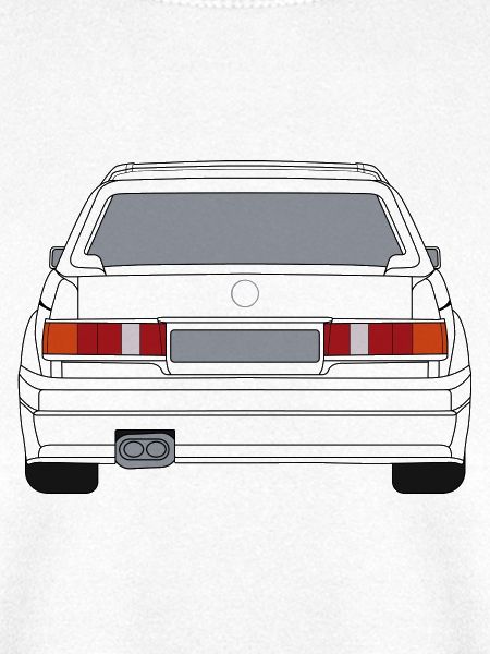 Deutsches Auto Heckansicht Weiß