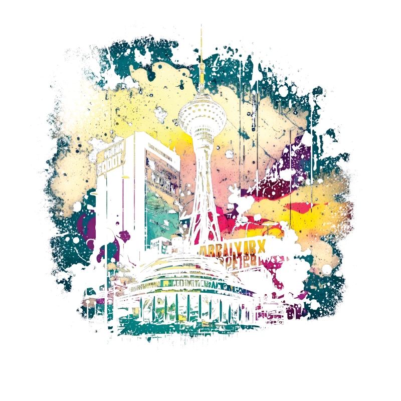 Berliner Farbspritzer Skyline