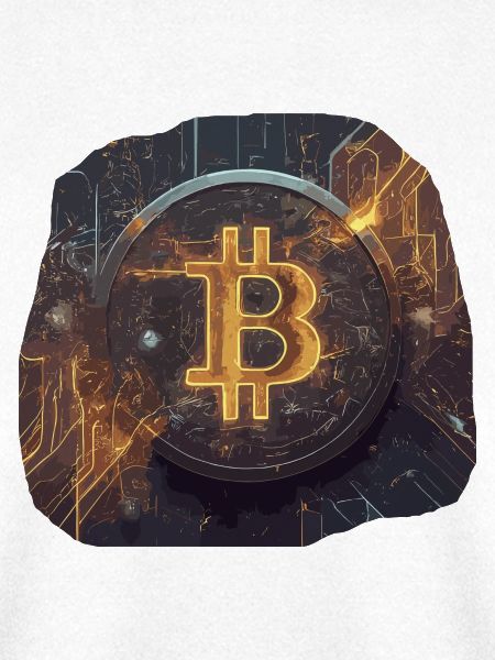 Futuristische Bitcoin-Ästhetik mit Neon-Effekten