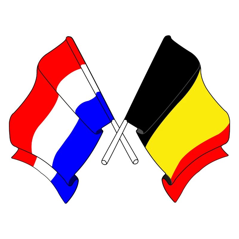 Drapeau des Pays-Bas et drapeau de la Belgique