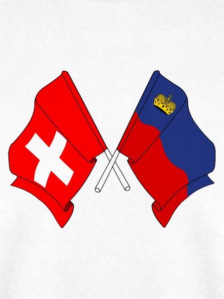 Flagge Schweiz und Flagge Liechtenstein