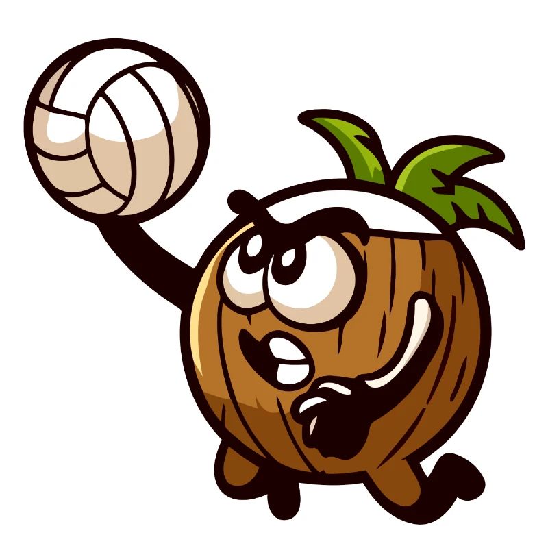 Spike die Volleyball-Eichel