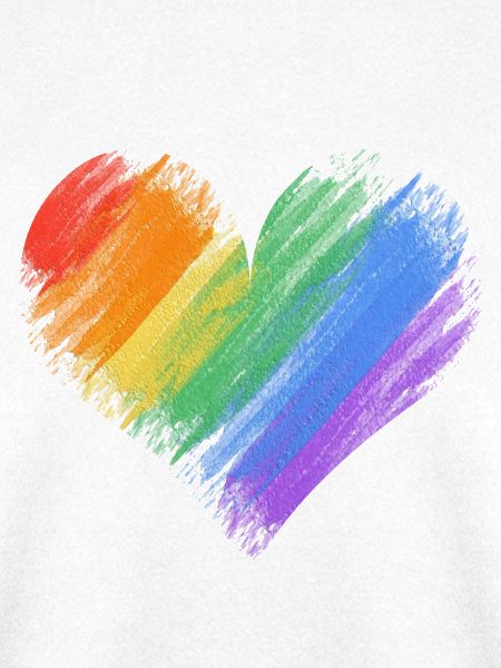 Regenbogenherz Pinselstrich