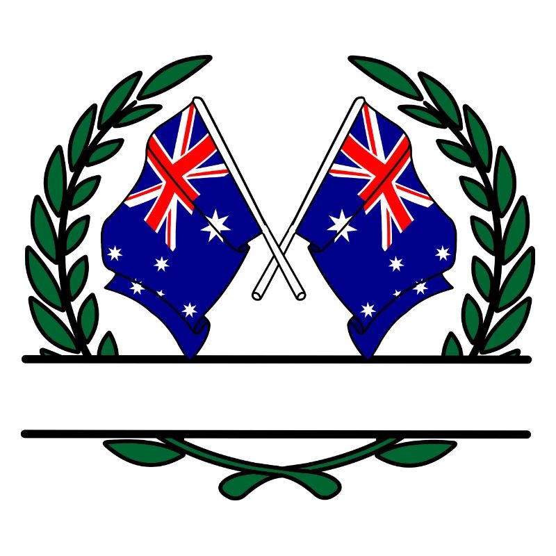 Flaggen Australien Lorbeerkranz-Banner