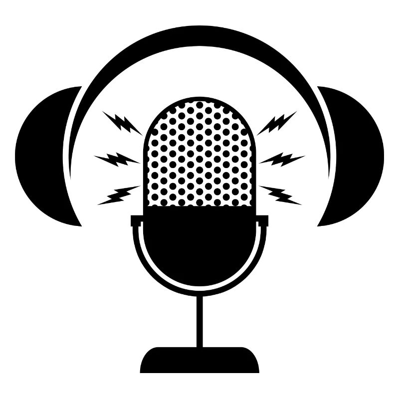 Podcast-Mikrofon & Kopfhörer