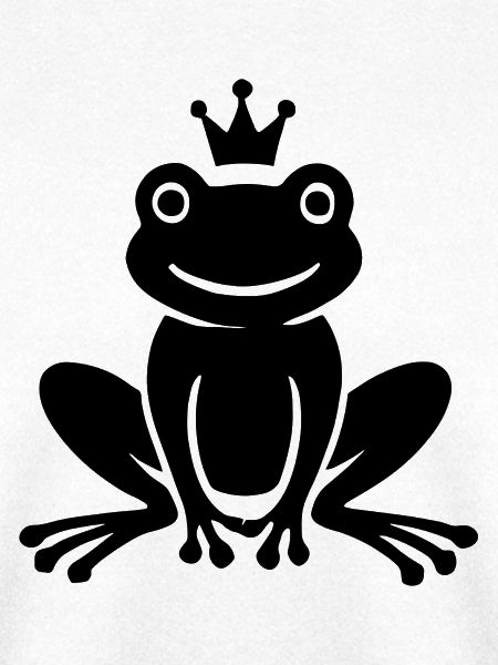 zauberhaftes Silhouetten-Motiv des Froschkönigs