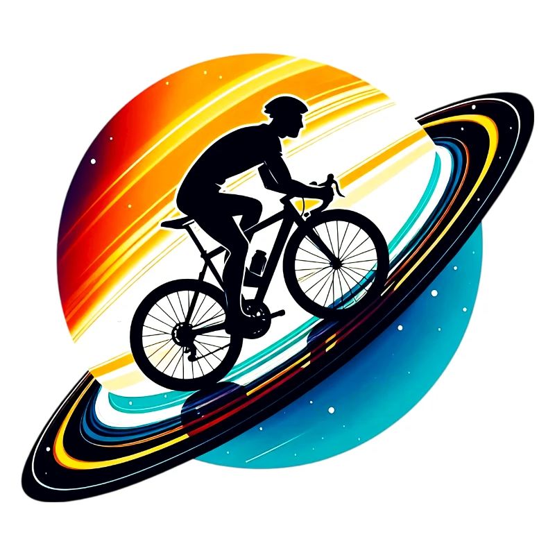 Radfahrer auf dem Saturn