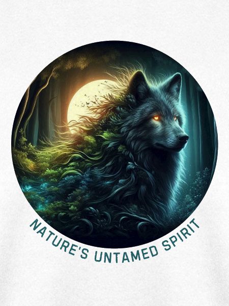 Der Wolf im Nachtwald