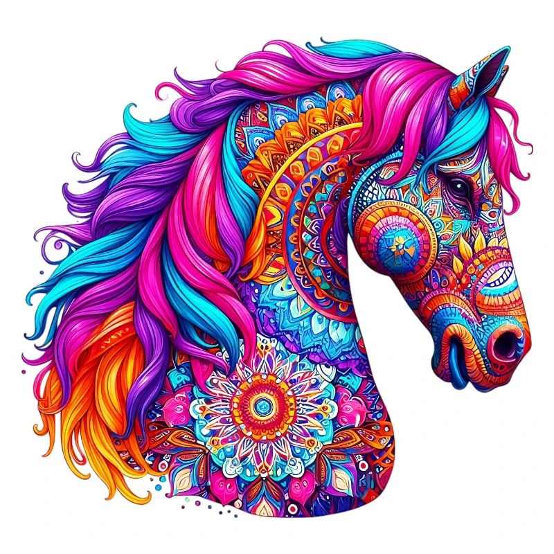 Cheval Mandala Dessin Inde Inde