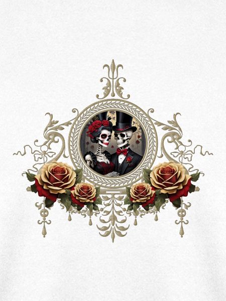 Romantik eines Totenkopf-Hochzeitspaares