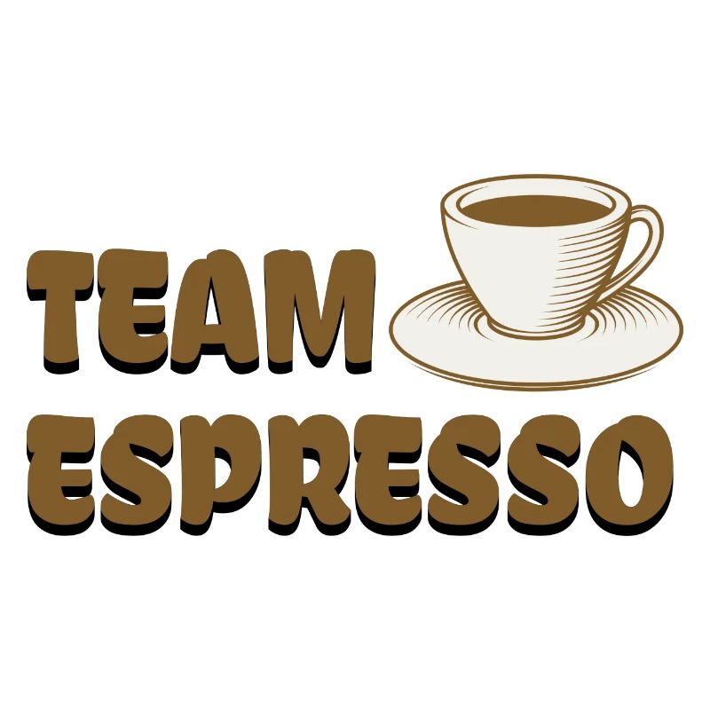 Team Espresso-cooles Kaffee Design.