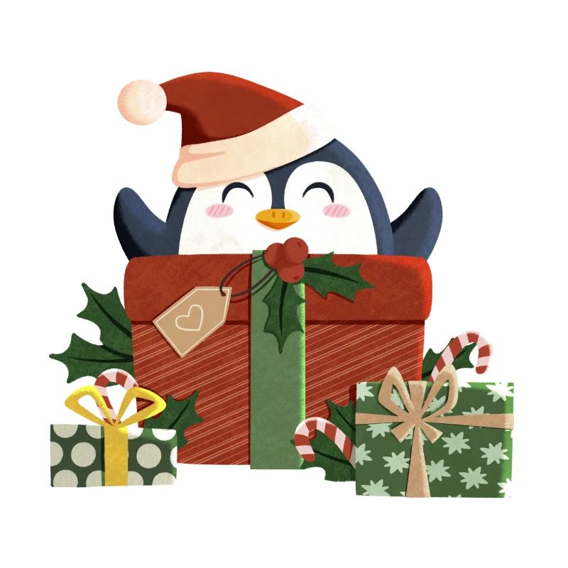 Le pingouin vous souhaite un joyeux Noël