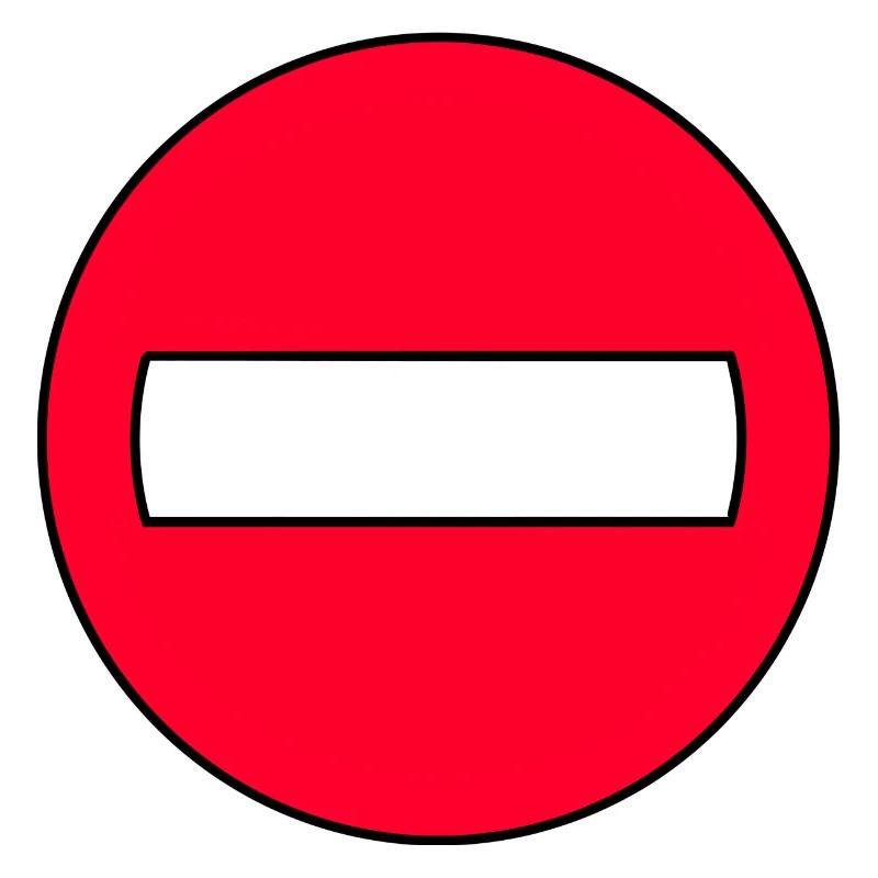 Durchgangsverbot Icon Rot