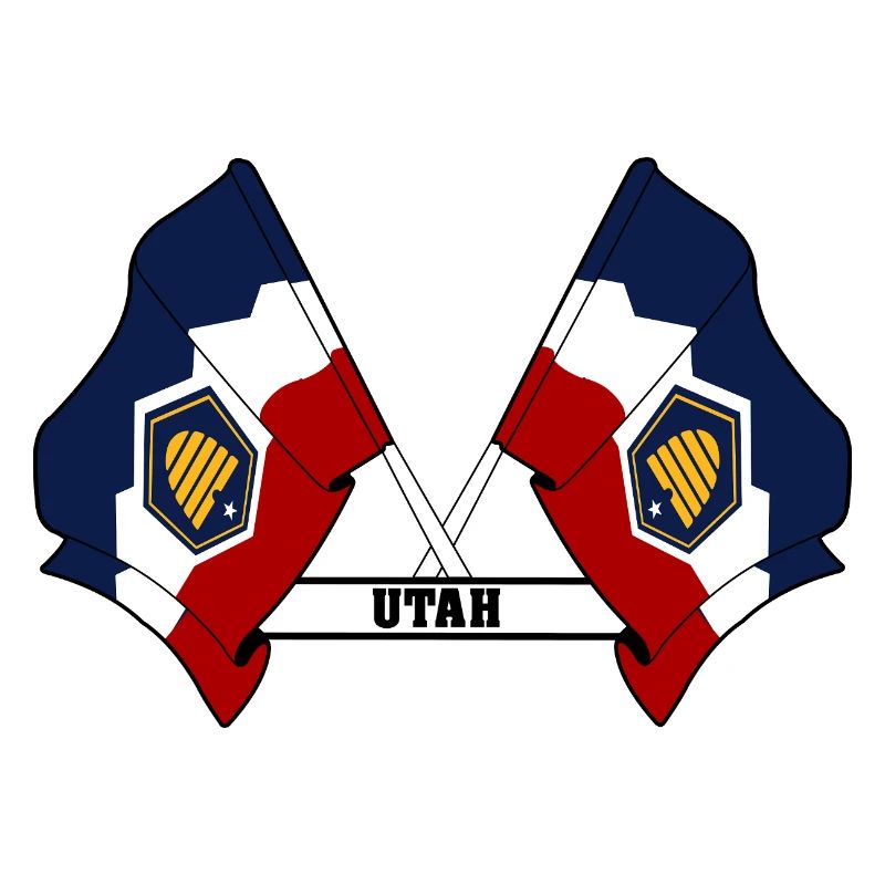 Texte à deux drapeaux UTAH