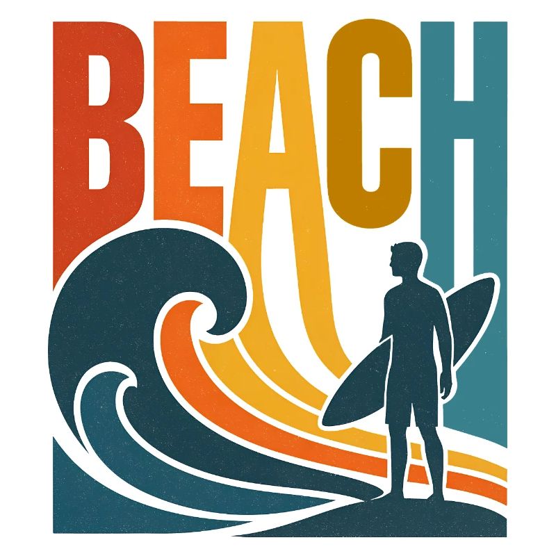 Retro Surfer Beach Vibes