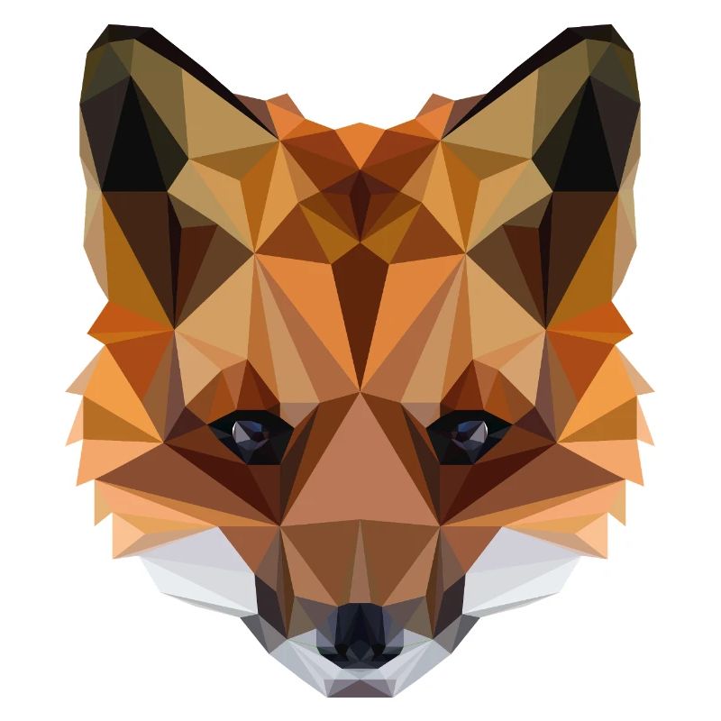 Fuchs Geometrisch – Polygon Art