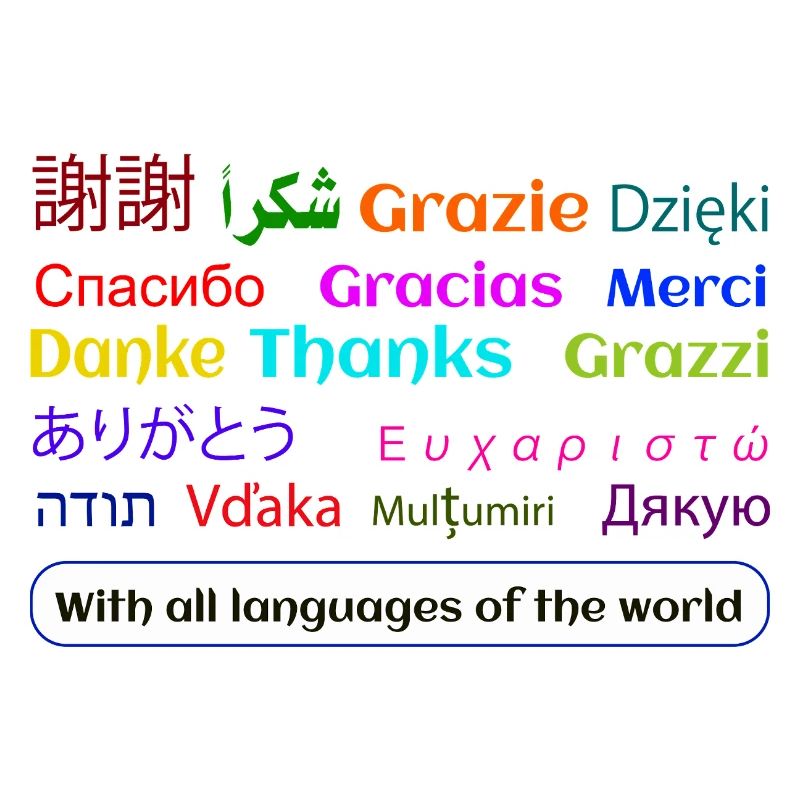 Multilinguales Dankeschön Muster