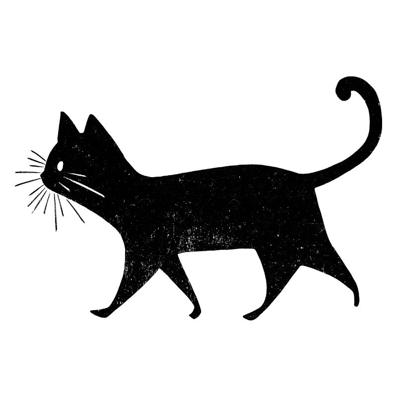 Elegante schwarze Katze