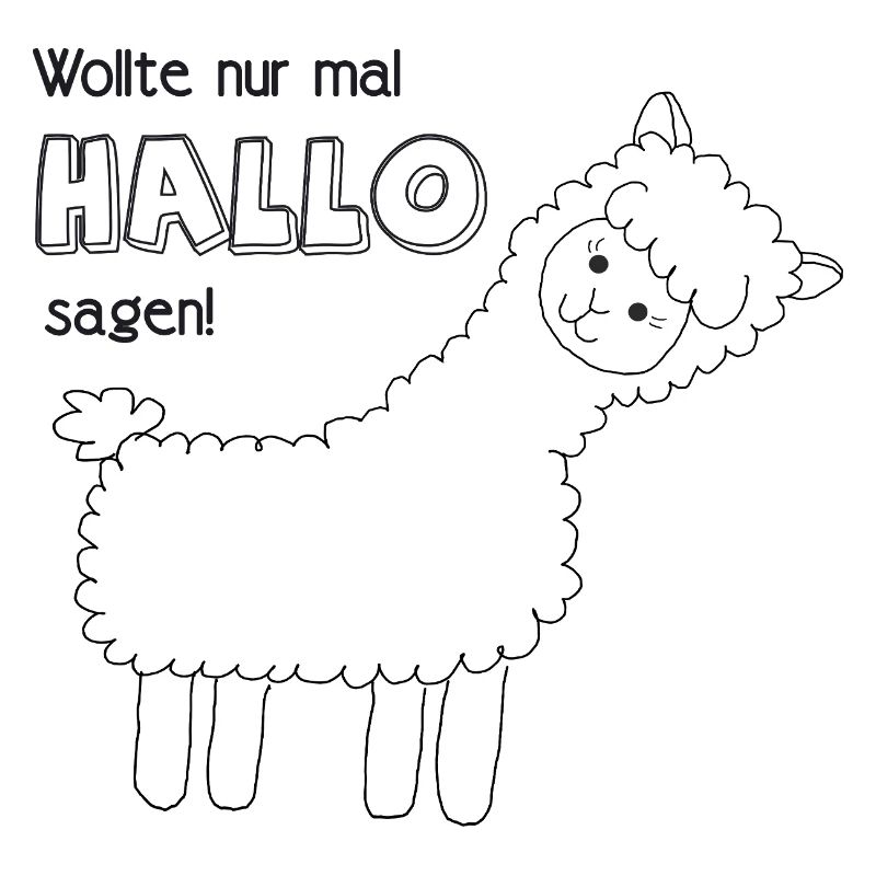 Kleiner Alpaka-Gruß