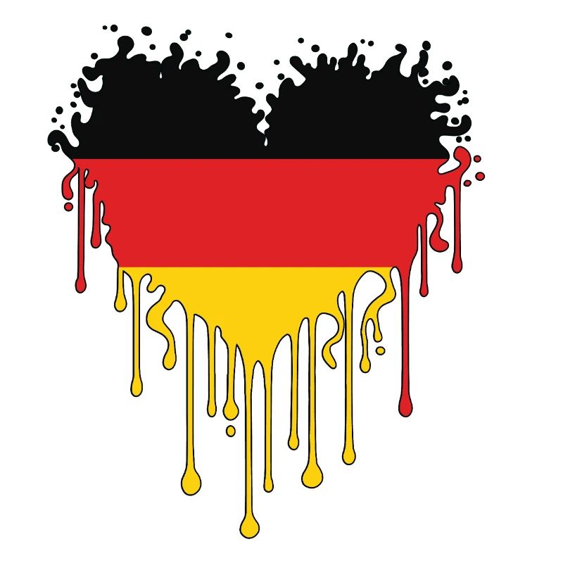 Tropfendes Herz Deutsche Flagge Kunst