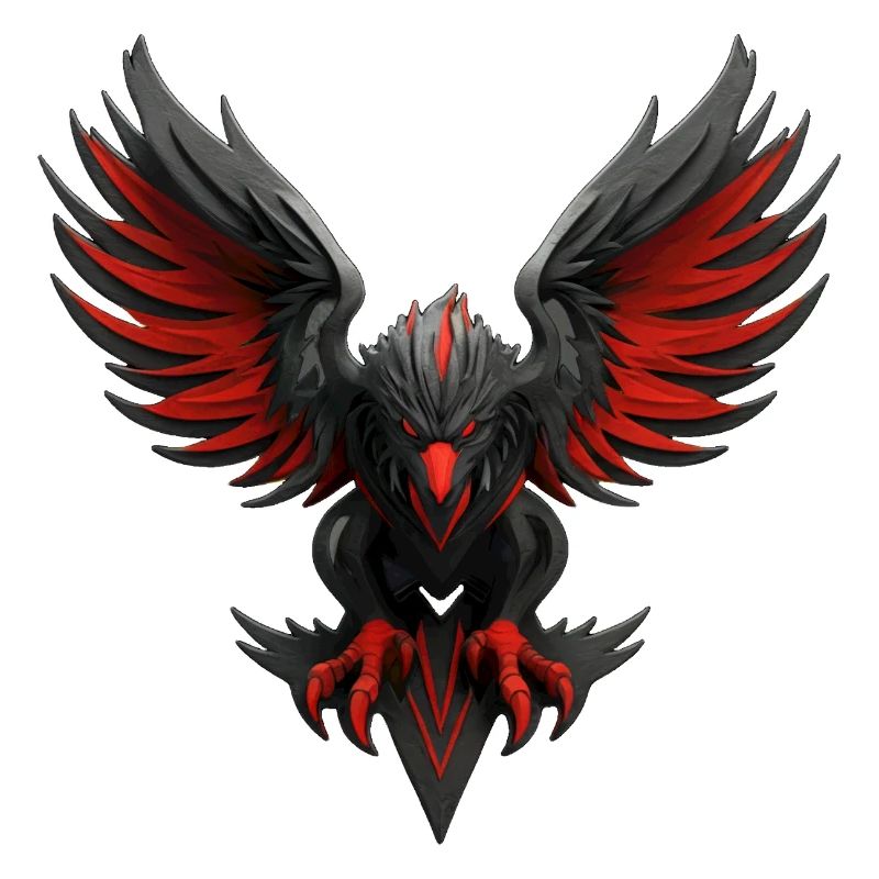 Dunkles mythisches Adler-Emblem