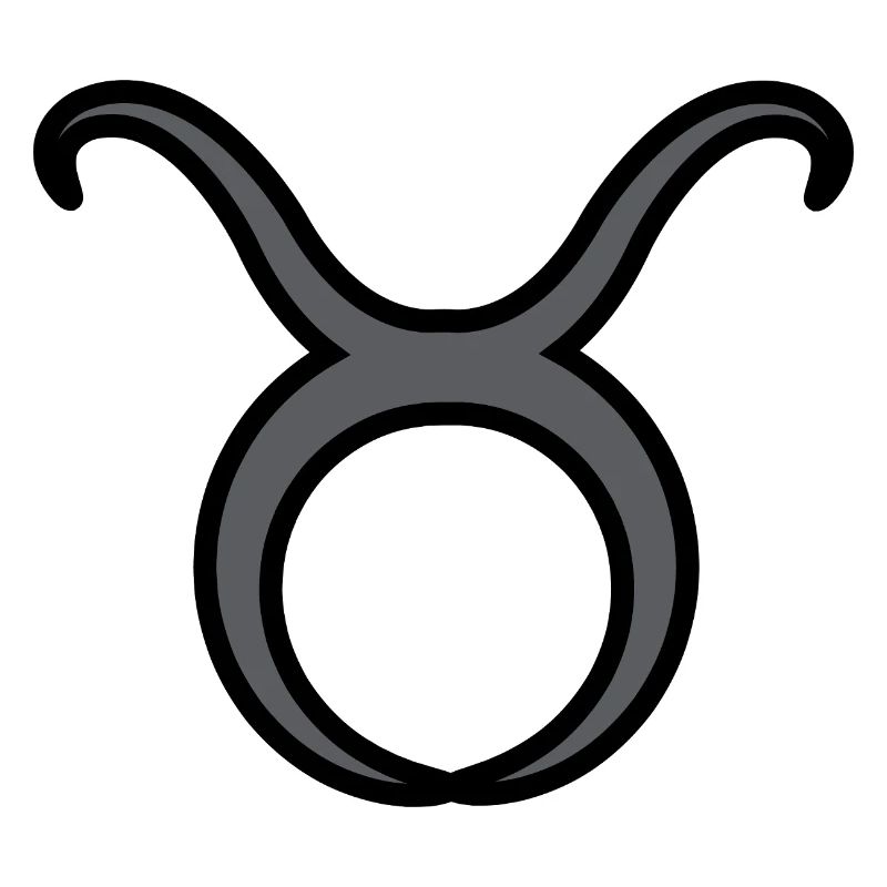 Stier Sternzeichen Symbol Schwarz & Grau