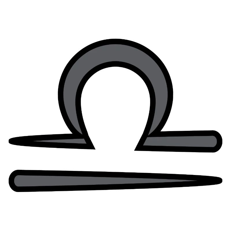 Waage Sternzeichen Symbol Schwarz & Grau