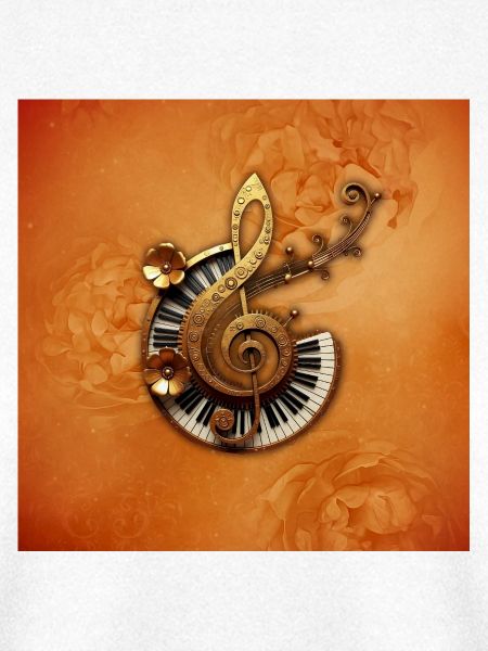 Abstrakter Musikstil mit Blumen