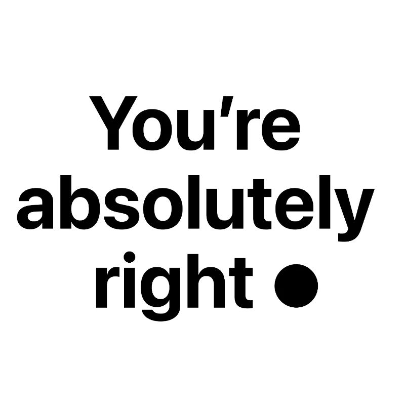 You're absolutely right!