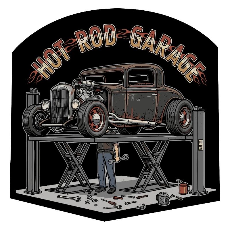 Retro Hot Rod Garage Design