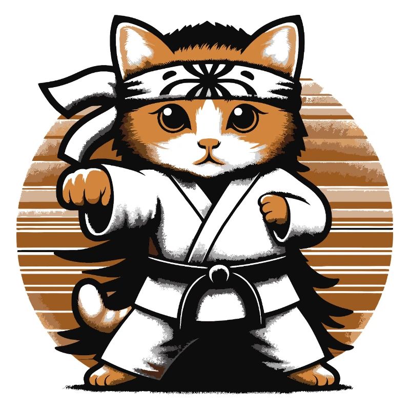 Kawaii Katze Karate Dojo Design