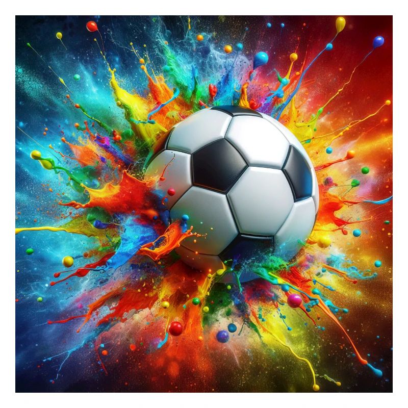 Soccer Art Splash Lebendiges Design