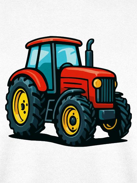 Landwirtschaftlicher Traktor mit Farbgestaltung