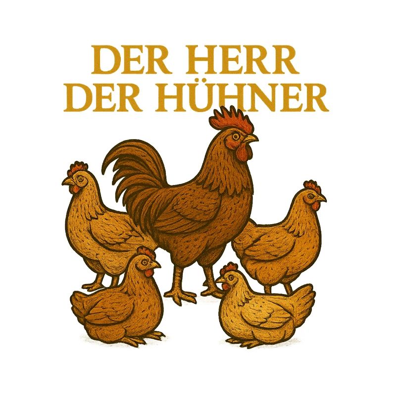 Der Herr Der Hühner Illustration