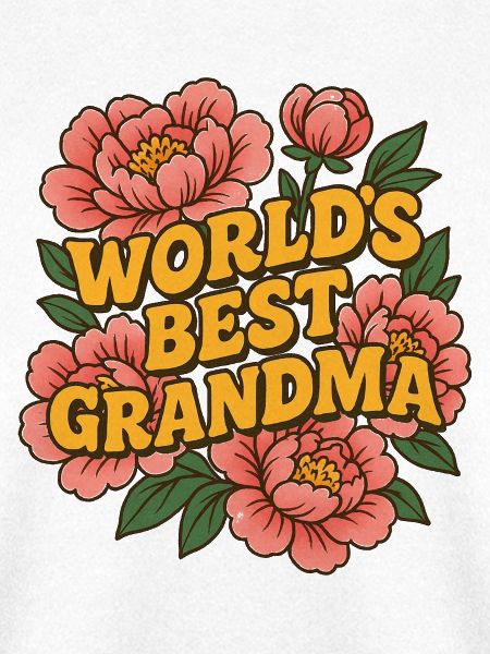 Florale Illustration „Weltbeste Oma“