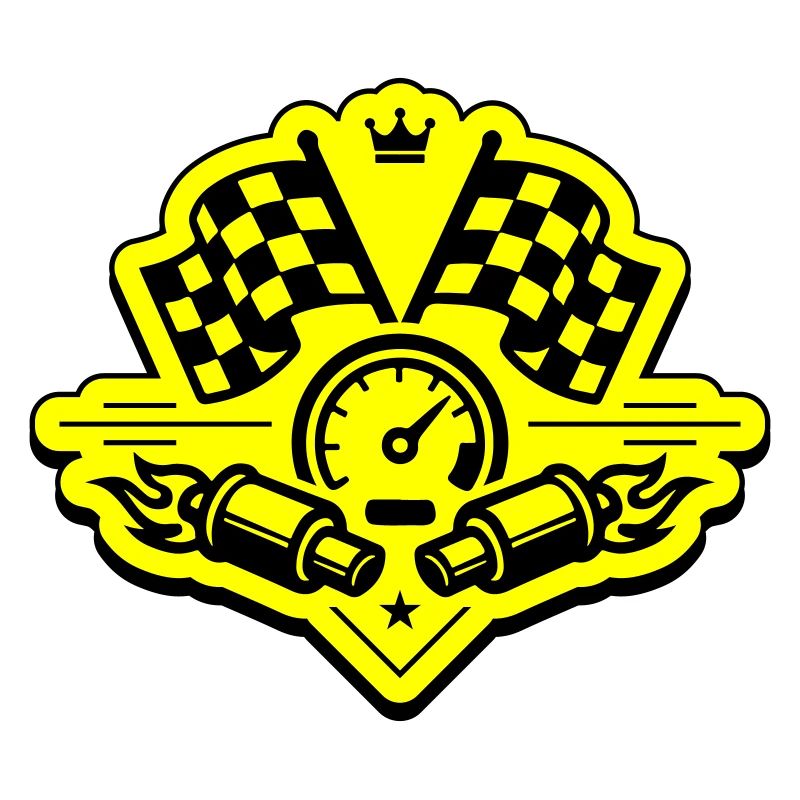 Racing racing flag exhaust speedometer