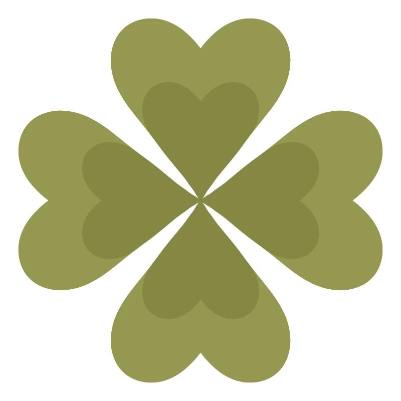 Vierblättriges Kleeblatt-Musterdesign