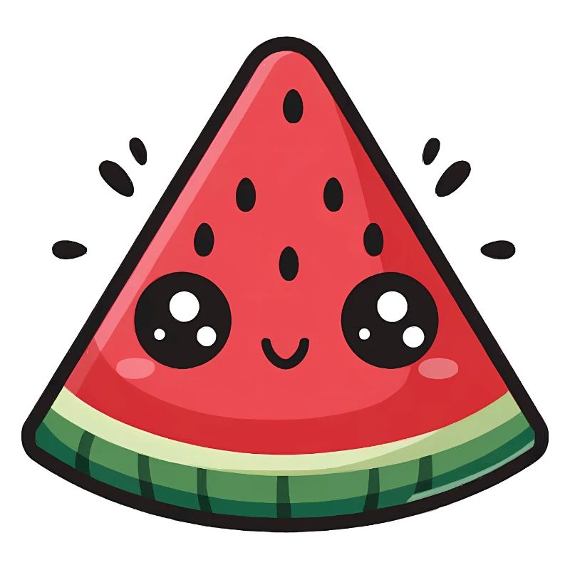 Tranche de pastèque kawaii