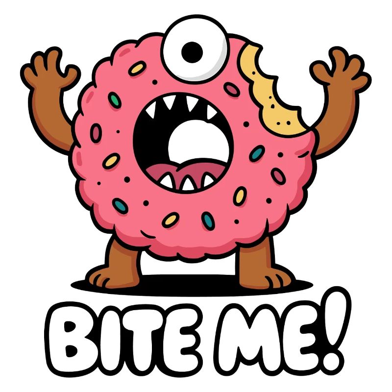 Donut-Monster mit Monsterblick