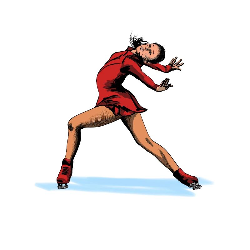 Eiskunstlauf Tänzerin Illustration