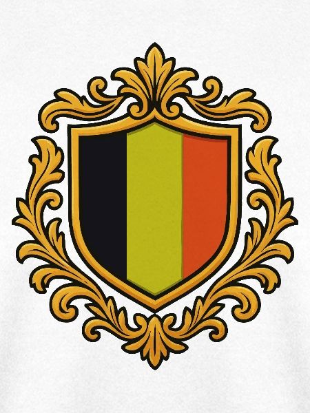 Belgien Wappen Goldrahmen