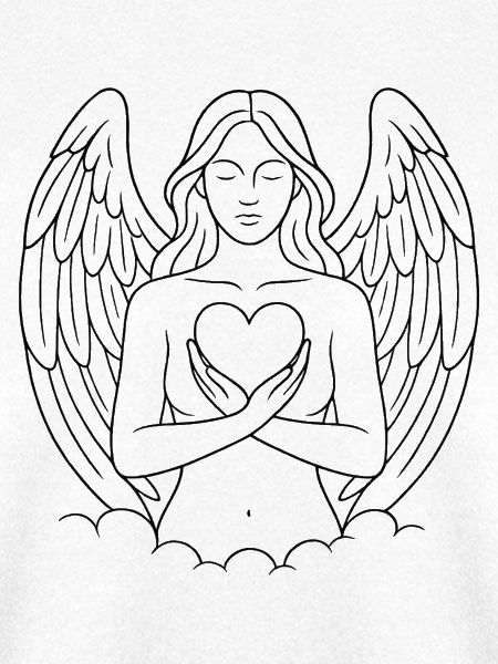 Engel Herz Silhouette- Spirit & Soul