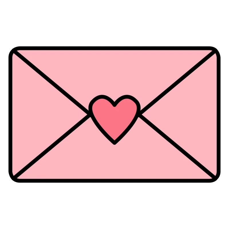 Liebesbrief mit Herz