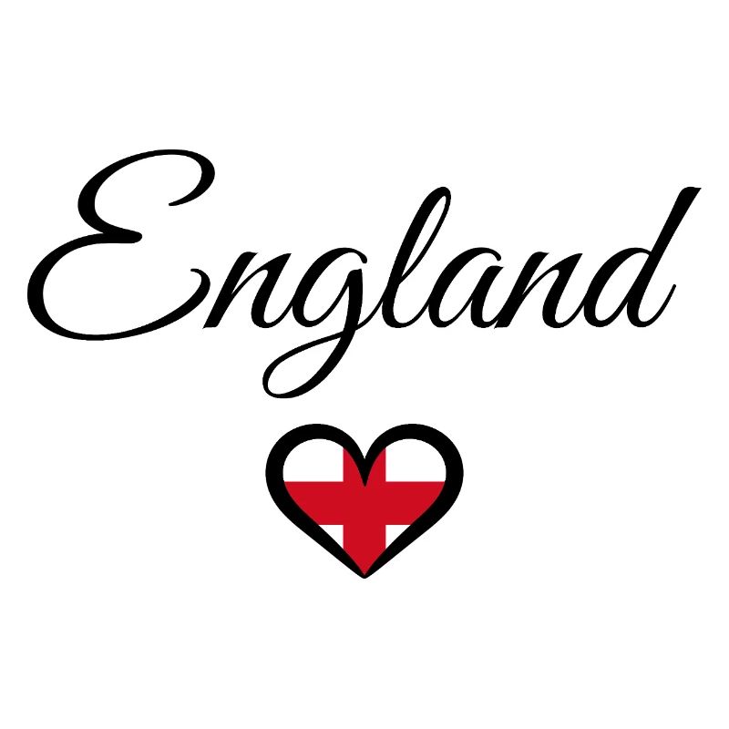 England Herz Hemd
